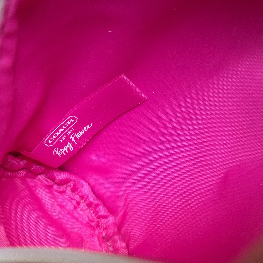 COACH Pink Poppy Graffiti Pencil Case - Picture 7 of 9